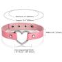 OIDEA Christmas Bracelets Gifts Adjustable Leather Heart Charm Choker Necklace for Women Party Cosplay Halloween Decorations, Pink, Black, Blue, Red, White, Purple