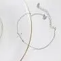 Anklet for Women 925 Sterling Silver Adjustable Ankle Bracelet Beach Style Foot Chain Jewelry