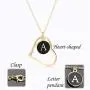 OMAIGAR A-Z 26 Initial Necklaces for Women, 16K Gold Plated Name Personalized Necklace with Dainty Love Heart, Ideal Jewelry Toys Gift for Teen Girls or Daily Wear