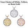 Shema Partial Prayer Pendant Necklace 17mm, Sterling Silver & Gold Plated w/Swarovski Zirconia CZ