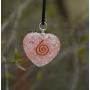 Art Of Creation Rose Quartz Heart Pendant Necklace | EMF Protection | Crystal Chakra Gemstone Necklace | Energy Generator