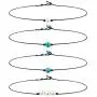 Blulu Single Pearl Choker Necklace 3 Bead Necklace Single Gemstone/Turquoise Choker and Blue Turquoise Necklace on Leather Cord for Women Girl,4 Pieces(Pearl and Turquoise) Blulu Single Pearl Choker Necklace 3 Bead Necklace Single Gemstone/Turquoise Choker and Blue Turquoise Necklace on Leather Cord for Women Girl,4 Pieces(Pearl and Turquoise)