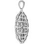 1 1/8 inch Oval Sterling Silver Cubic Zirconia Our Lady of Guadalupe Necklace Oval Micropave Halo Scrolled Frame Rhodium Finish 16-24 inch