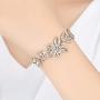 mecresh Flower Teardrop Earring and Bracelets Silver/Gold/Champagne Bridal Jewelry Sets for Women
