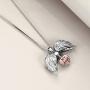 Sterling Silver Heart Angel Wings Locket My Angel Necklace Guardian Angel Jewelry Gifts for Women