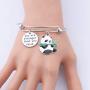 UJIMS Panda Gifts Funny Panda Bear Bracelet You are Stronger Than You Think Inspired Animal Panda Lovers Jewelry for BFF