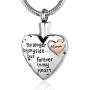 Urn Necklace for Ashes Mom Stainless Steel Heart Cremation Jewelry for Ashes Silver Ashes Necklace Pendant