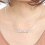 LoEnMe Jewelry Abby Name Necklace Custom Personalized in Silver Plate Gift for Women Girls Couple