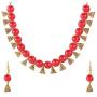 Efulgenz Boho Indian Oxidized Faux Pearl Beaded Vintage Tribal Statement Choker Necklace Earrings Jewelry Set
