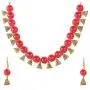 Efulgenz Boho Indian Oxidized Faux Pearl Beaded Vintage Tribal Statement Choker Necklace Earrings Jewelry Set