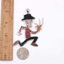 U/K Heavy Large 2 inch Stainless Steel Color ICP Crazy Clown Hatchetman Mens Pendant Necklace Punk Jewelry for Mens rolo Chain 4mm24