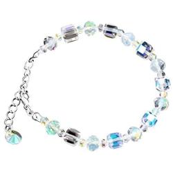 Charms AB Multi Colored Crystal Beaded Strand Bracelet Teacher Gifts Jewelry Gifts for Women Teen Girls Y939