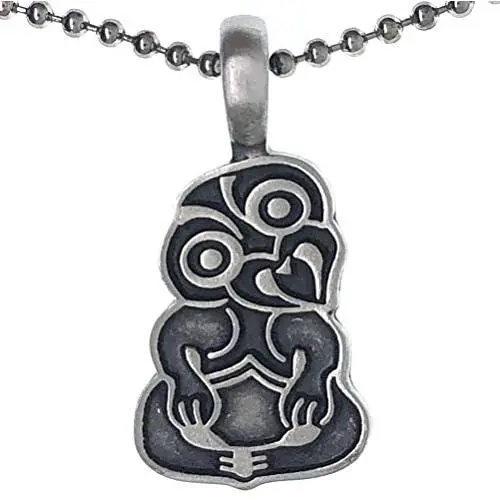 Maori Hawaiian Polynesian Saipanese Tribal Jewelry Hei Tiki Minky Monkey protection Amulet Pewter Unisex Mens boys Pendant Necklace Charm for men boys w Silver Ball Chain Maori Hawaiian Polynesian Saipanese Tribal Jewelry Hei Tiki Minky Monkey protection Amulet Pewter Unisex Mens boys Pendant Necklace Charm for men boys w Silver Ball Chain