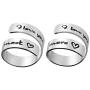 RAMESON Engraving Ring Inspirational Jewelry Stainless Steel Adjustable Wrap Twist Ring Encouragement Gift for Women Teens Girls