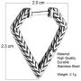 HZMAN Bike Punk Stainless Steel Triangle Shape Design Hoop Earrings,Christmas Thanksgiving New Year Wedding Gift