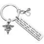 FUSTMW Nurse Practitioner Gift NP Key Chain NP Gift Stethoscope Charm Jewelry Nurse Gift NP Graduation Gift for Nurse Practitioner