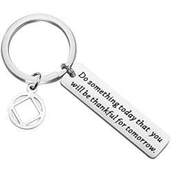 AKTAP NA Gift Sober Keychain Addiction Recovery Gift Do Something Today That You Will Be Thankful for Tomorrow Sobriety Gift Narcotics Anonymous Jewelry