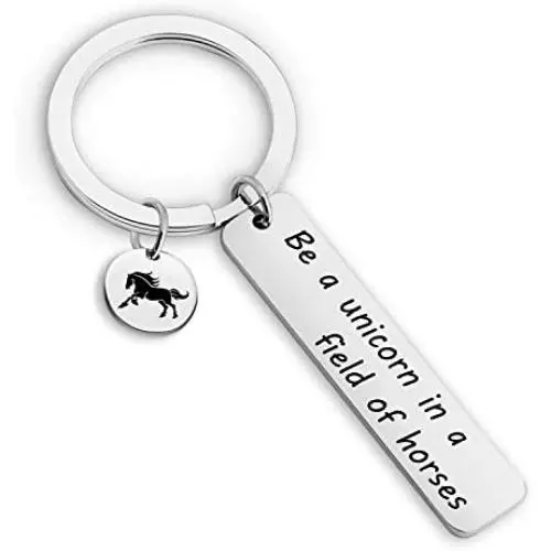 Eigso Inspirational Keychain Be A Unicorn in A Field of Horses Motivational Encouragement Jewelry Gift Unicorn Bracelet Unicorn Jewelry for Teen Girls Sister Son Eigso Inspirational Keychain Be A Unicorn in A Field of Horses Motivational Encouragement Jewelry Gift Unicorn Bracelet Unicorn Jewelry for Teen Girls Sister Son