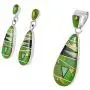 Matching Turquoise & Gemstones Set 925 Sterling Silver (Pendant, Earrings, Necklace 20'') Matching Turquoise & Gemstones Set 925 Sterling Silver (Pendant, Earrings, Necklace 20'')
