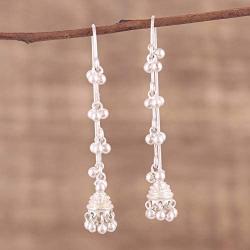 NOVICA .925 Sterling Silver Dangle Earrings Radiant Chimes