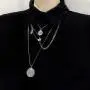 YERTTER Multi-Layered Paper Clip and Coin Pendant Necklace Boho Jewelry Set Layered Pendant Statement Chunky Chain Necklace for Women Man YERTTER Multi-Layered Paper Clip and Coin Pendant Necklace Boho Jewelry Set Layered Pendant Statement Chunky Chain Necklace for Women Man
