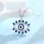 JUSTKIDSTOY Evil Eye Necklace for Women Girls Sterling Silver Lucky Blue Eye Pendant Neckalces Evil Eye Jewelry Gifts