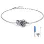 MANBU Rose Cremation Urn Jewelry for Ashes - 925 Sterling Silver Memorial Keepsake Ring Bracelet Necklace Gift for Women, Bereavement Gift for A Loss of The Loved One