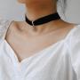 Sinkcangwu Handmade Christmas Choker Necklace & Snow Pendant Vintage Accessories Gothic Jewelry False Collar Statement Necklaces for Women and Girl Gift