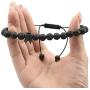 Top Plaza Couple Distance Bracelets Lava Stone Beads Essential Oil Diffuser Adjustable Bracelet with King Queen Crown Charm