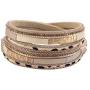 GelConnie Leopard Print Leather Wrap Bracelet Multi Layer Cuff Bracelet Magnetic Boho Bracelet for Women, Mother, Wife