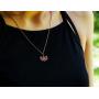 Quan Jewelry Yoga Lotus Flower Necklace with Om Symbol, Happy Birthday Gifts Ideas for Mom, Daughter, Women with Inspirational Quote on Gift Card (Rose gold)
