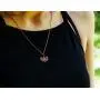 Quan Jewelry Yoga Lotus Flower Necklace with Om Symbol, Happy Birthday Gifts Ideas for Mom, Daughter, Women with Inspirational Quote on Gift Card (Rose gold)