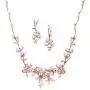 Mariell Elegant Vine Rose Gold Necklace and Earrings Set for Weddings, Brides & Formals Mariell Elegant Vine Rose Gold Necklace and Earrings Set for Weddings, Brides & Formals