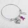 Gzrlyf Purple Ribbon Awareness Bracelet Domestic Violence Survivor Gifts Pancreatic Cancer Survivor Gifts