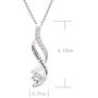 ALOV Jewelry Sterling Silver Best Friend Forever Love Cubic Zirconia Pendant Necklace