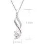 ALOV Jewelry Sterling Silver Best Friend Forever Love Cubic Zirconia Pendant Necklace