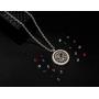 I Love You to The Moon and Back Family Tree of Life Floating Charms Memory Locket Necklace with Created Birthstone