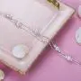 BlingGem Bracelet for Girls 925 Sterling Silver Cross Beads Bracelet Silver Balls Layer Chain Boho Beach Dainty Heart Charm Bracelet Gift for Women Summer