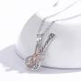 Gifts for Guitar Players Men 925 Sterling Silver Guitar Necklace Treble Clef Music Note Necklace,Guitar Gift for Guitar Lovers Musical Jewelry Gifts for Men/Women/Guitar Teacher