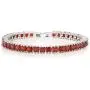 Gem Stone King 15.00 Ct Sparkling Princess Cut Cubic Zirconia CZ Tennis Bracelet 7 Inch