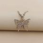 Yixin Butterfly Choker Necklace for Women Girls Crystal Rhinestone Ball Tennis Chain Jewelry Pendant Collar Necklace at Party Wedding