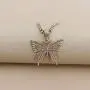 Yixin Butterfly Choker Necklace for Women Girls Crystal Rhinestone Ball Tennis Chain Jewelry Pendant Collar Necklace at Party Wedding