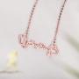 Getname Necklace Personalized Name Necklace Nurse Stethoscope Necklace with Birthstone Gifts for Nurses Medical Students Doctor Sterling Silver 925