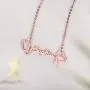 Getname Necklace Personalized Name Necklace Nurse Stethoscope Necklace with Birthstone Gifts for Nurses Medical Students Doctor Sterling Silver 925