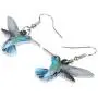 NEWEI Acrylic Flying Sweet Hummingbird Bird Earrings Dangle Drop Jewelry For Women Girl Gift Charms