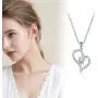 Sterling Silver Only You Heart Necklaces for Women Girl,Anniversary Valentines Day Mothers Day Jewelry Gifts for Her