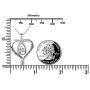 925 Sterling Silver Jewelry Engraved Love Heart Pendant Necklace Gift for Women Girls Mum