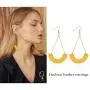 KINIVA Genuine Leather Earrings Vintage Dangle Drop for Women Girls KINIVA Genuine Leather Earrings Vintage Dangle Drop for Women Girls