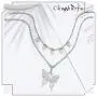 Ckecharfa Layered Rhinestone Pendant Necklace Sparkly Silver Butterfly Necklaces Chain Collar Full Crystal Choker Chains Adjustable Jewelry for Women and Girls Ckecharfa Layered Rhinestone Pendant Necklace Sparkly Silver Butterfly Necklaces Chain Collar Full Crystal Choker Chains Adjustable Jewelry for Women and Girls