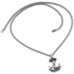 LovelyCharms Anchor Stainless Steel Pendant Necklace